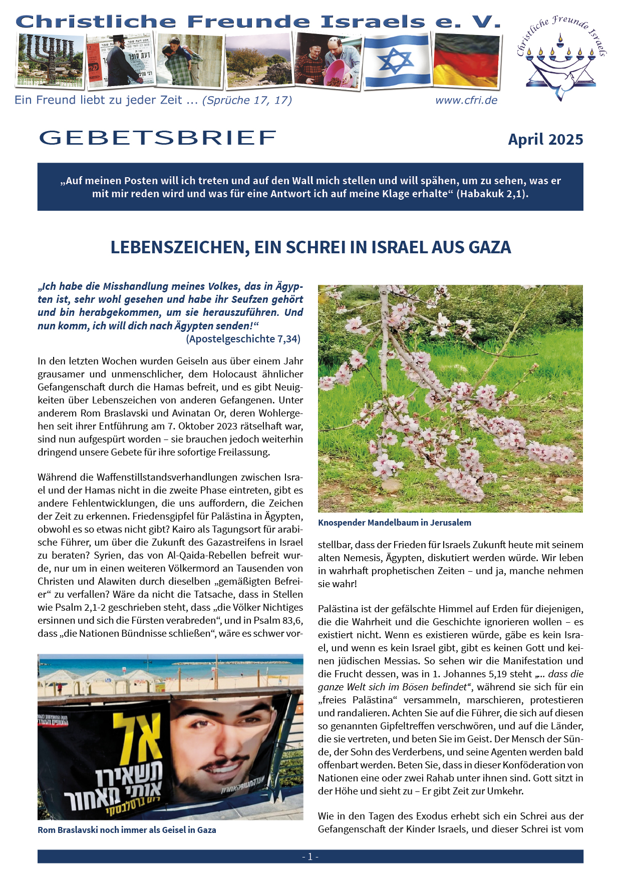 Gebetsbrief