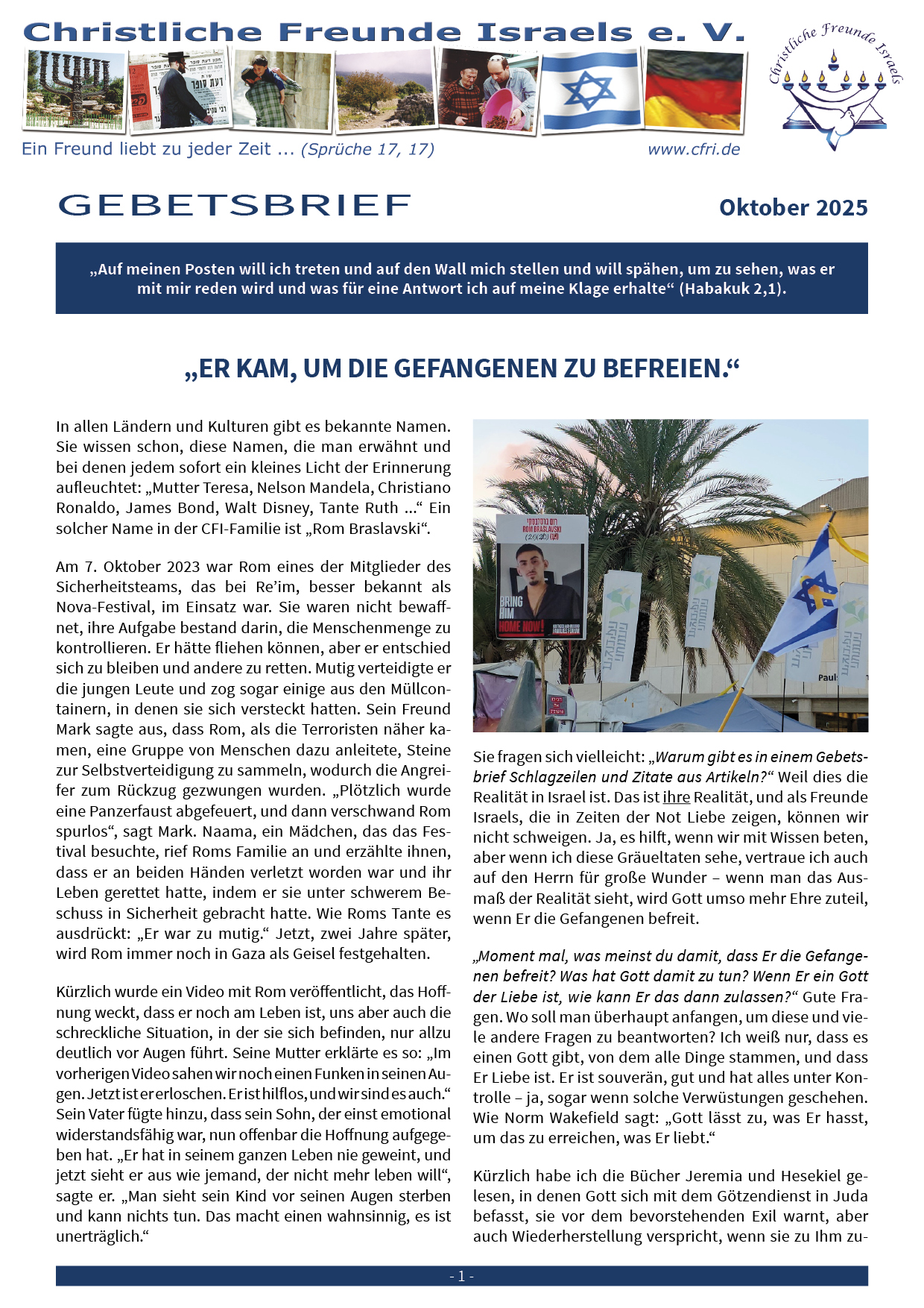 Gebetsbrief