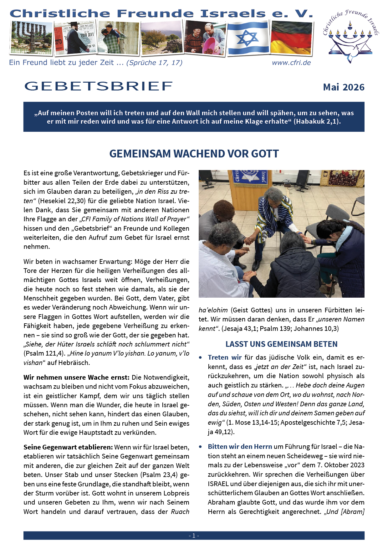 Gebetsbrief
