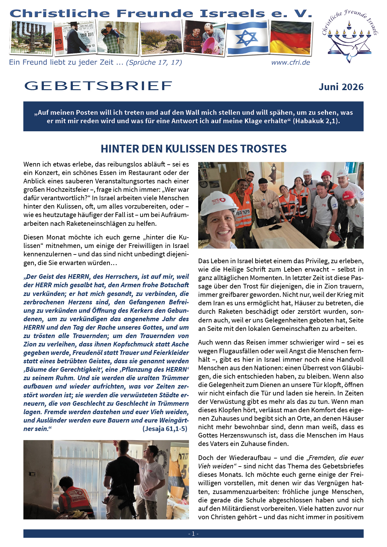 Gebetsbrief