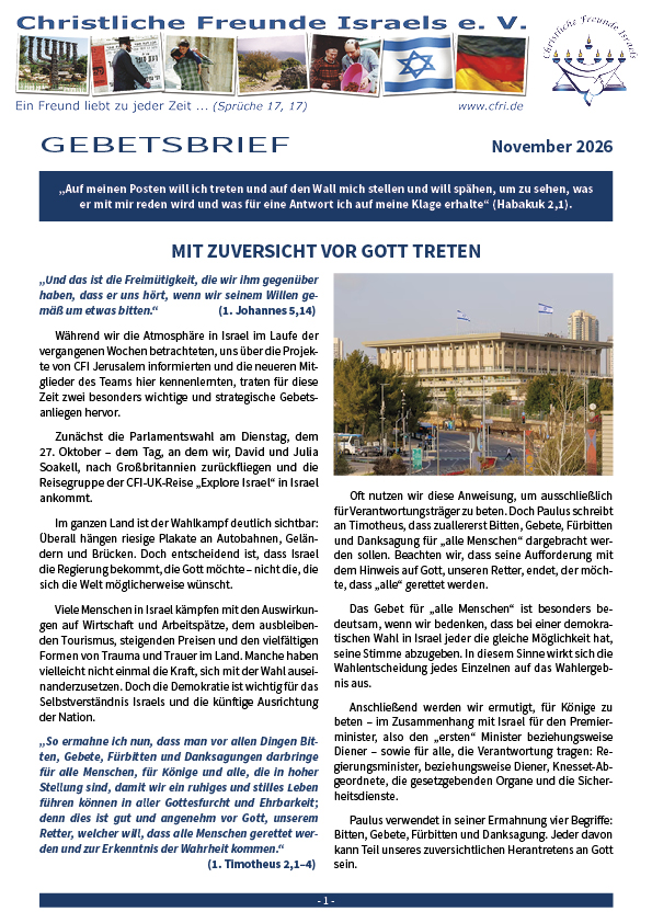 Gebetsbrief November 2026